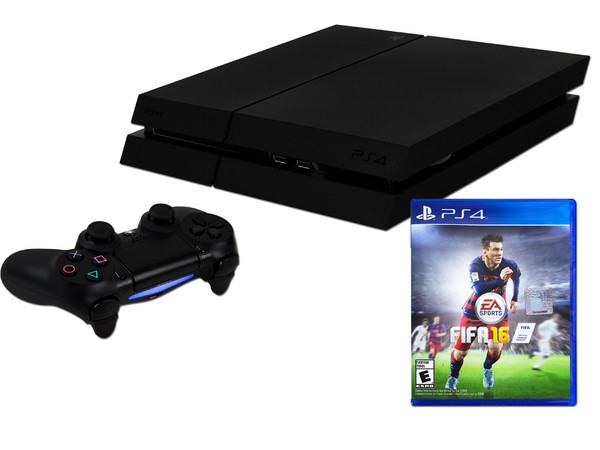 Consola Sony PlayStation 4 con juego FIFA 16