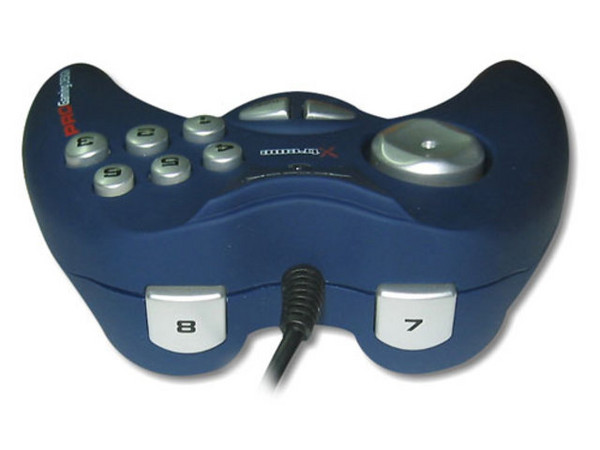 Game Pad Xtreme Shock, 8 Botones de acción y 1 Motor de vibración.