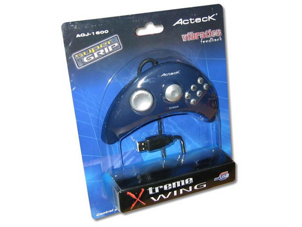 Game Pad Xtreme Wing, 9 Botones de acción y 1 Motor de vibración.