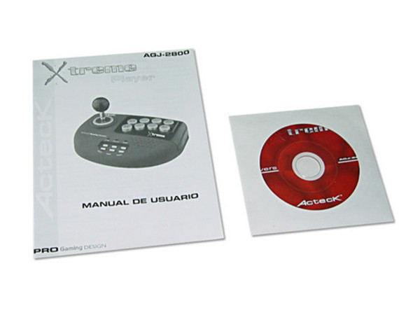 Control tipo ARCADE Xtreme Player, 8 botones programables, vibración, Compatible con PS2 y PC (USB).