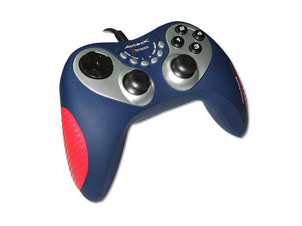 Game Pad Xtreme Shock Pro 2, 8 botones de acción, 2 Sticks análogos, 2 motores de vibración, Conexión USB. (para manos grandes)