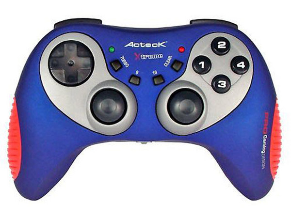 Game Pad Xtreme Shock Pro 2 Inalámbrico para PC, 8 botones de acción, 2 Sticks análogos, 2 motores de vibración, Conexión USB.