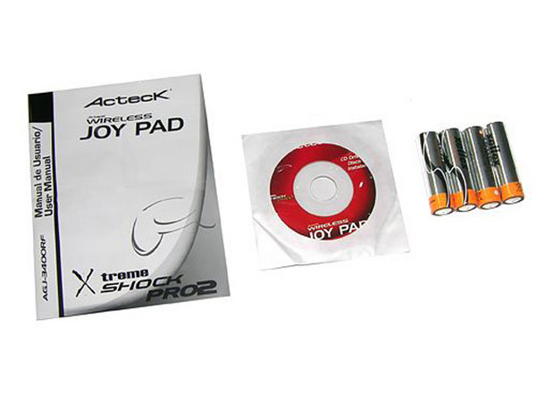 Game Pad Xtreme Shock Pro 2 Inalámbrico para PC, 8 botones de acción, 2 Sticks análogos, 2 motores de vibración, Conexión USB.