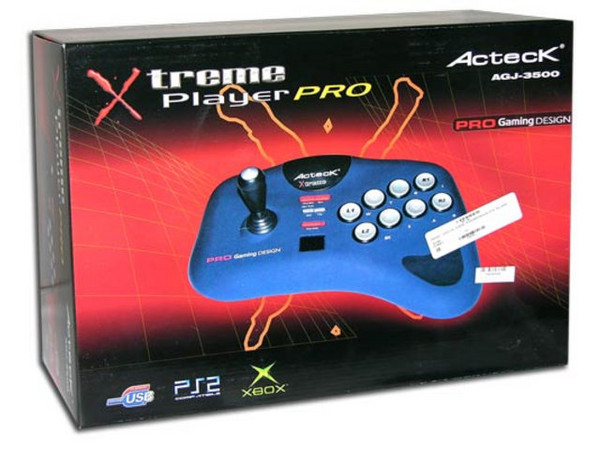 Control tipo ARCADE Xtreme Player PRO Acteck con conectores para PC, PS2 y Xbox.