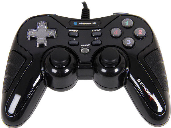 Gamepad  Acteck Strider X, con 10 Botones de acción y 2 Motores de vibración, USB.