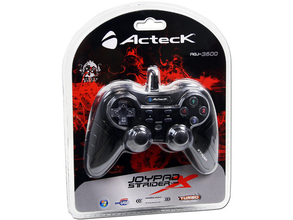 Gamepad  Acteck Strider X, con 10 Botones de acción y 2 Motores de vibración, USB.