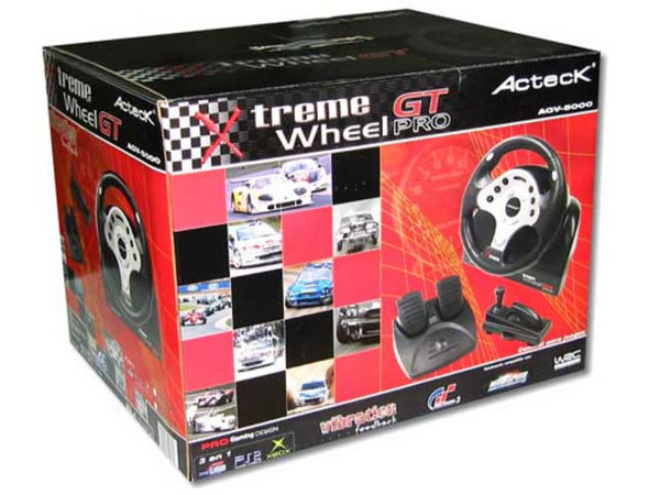 Volante Acteck Xtreme Wheel GT compatible con PC (USB), XBOX y Play Station 2