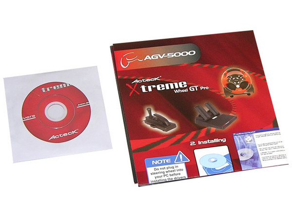 Volante Acteck Xtreme Wheel GT compatible con PC (USB) y Play Station 2. Color Negro/Rojo