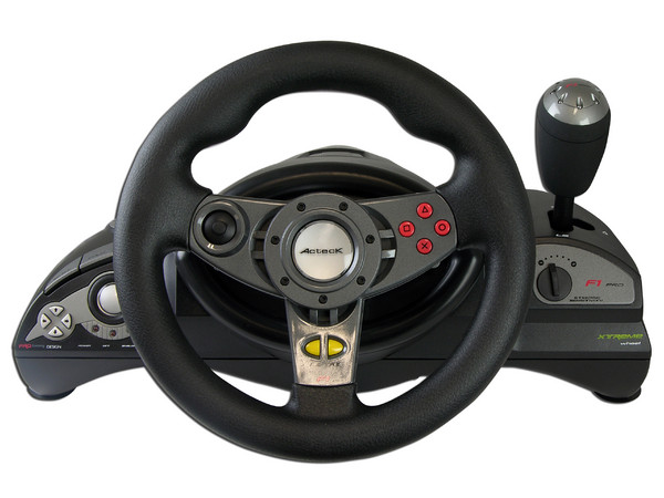 Volante Acteck Xtreme PRO, compatible con PC (USB), Play Station 2, XBOX y GC.