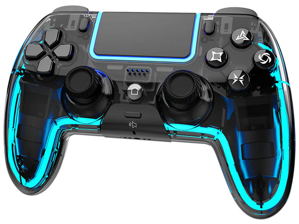 Control Inalámbrico Balam Rush Kontrol Lucid G690, Compatible con PS5, Android, iOS y PC, RGB, Transparente.