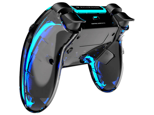 Control Inalámbrico Balam Rush Kontrol Lucid G690, Compatible con PS5, Android, iOS y PC, RGB, Transparente.