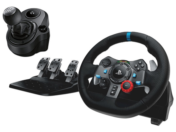 Combo Gamer Logitech Volante G29 + Driving Force Shifter.