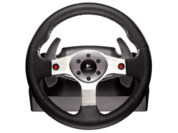 Logitech G25 Racing Wheel volante recubierto de cuero y pedales de acero: acelerador, freno y embrague. Compatible con PC, Playstation 2 y Playstation 3