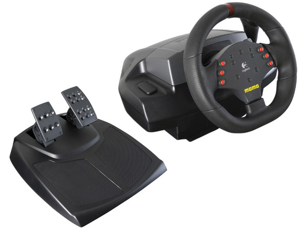 Volante Logitech MOMO Racing Force Feedback Wheel compatible con PC (USB)