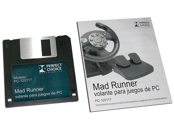 Volante y Pedales Mad Runner compatible con PC (USB)