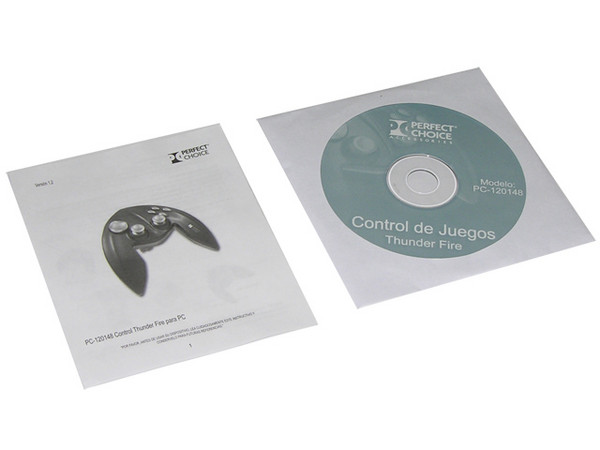 Game Pad Thunder Fire, 8 botones, 2 Sticks análogos, 2 motores de vibración, Conexión USB.