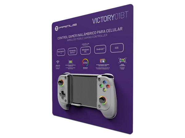 Control para juegos Primus Gaming VICTOR01BT, Bluetooth, Para Celulares, Color Blanco.