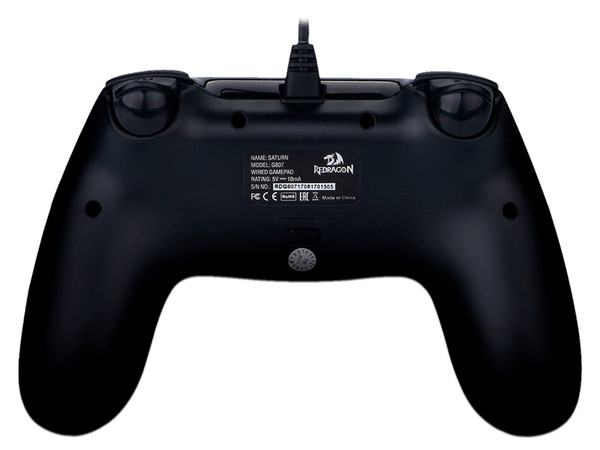 Control Alámbrico Redragon G807 para PC y PS3. Color Negro.