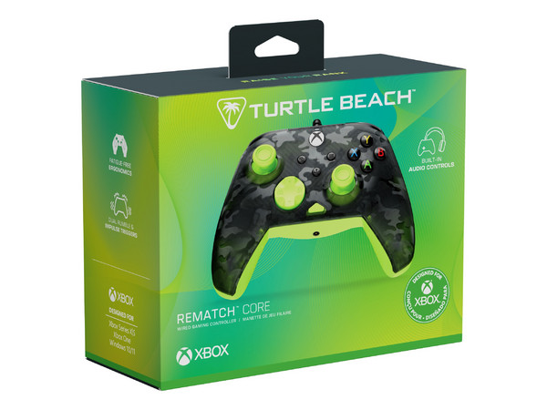 Control Alámbrico Turtle Beach Rematch Core Wired, Compatible con Xbox Series X/S. Color Verde.