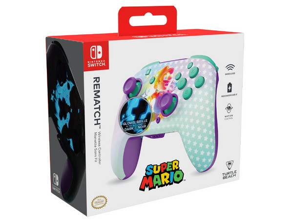 Control Inalámbrico Turtle Beach Rematch Mario Invencible, Compatible con Nintendo Switch. Color Verde.