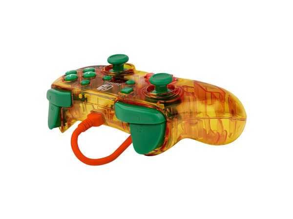 Control para Nintendo Switch PDP Rock Candy con tematizado de Bowser, Color Naranja y Verde. Caja Maltratada.