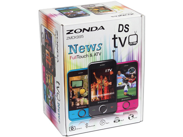 Celular Zonda News con Pantalla Touch, TV Analoga, Multilínea. Color Blanco