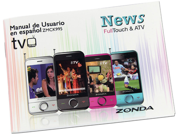 Celular Zonda News con Pantalla Touch, TV Analoga, Multilínea. Color Blanco