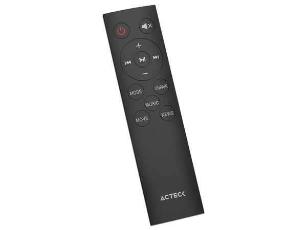 Barra de Sonido con Subwoofer Acteck Thin BS600, Potencia RMS de 60W, Respuesta de Frecuencia 180Hz-18kHz, 2.1 Canales, 3.5mm, Optical, USB, Bluetooth, HDMI, Incluye Control Remoto, Color Negro.
