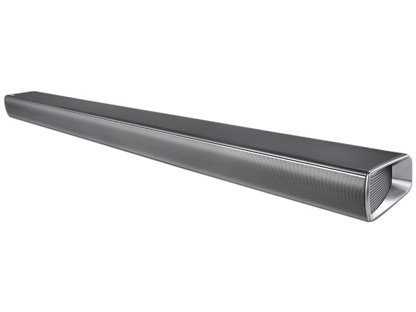 Barra de sonido LG SJ5 con 320W de potencia, 2.1 canales, subwoofer inalámbrico, bluetooth, Color plata.