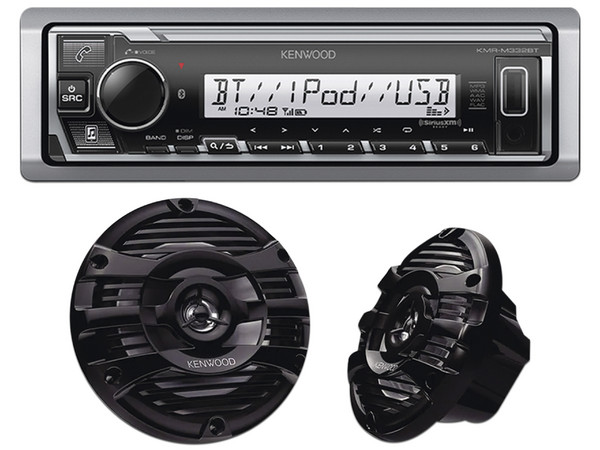 Kit de estéreo con Bluetooth KMR-M332BT | más Par de bocinas KFC-1653MRB