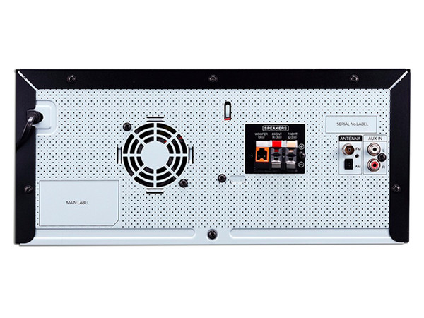Minicomponente LG CJ45, 720W/480W, USB, 3.5mm, Bluetooth. Color negro/rojo.