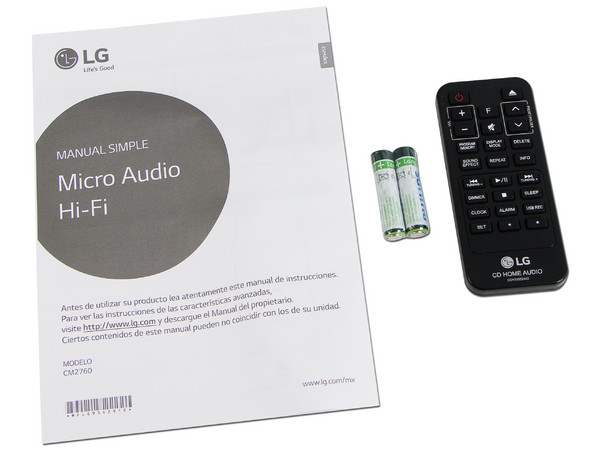 Micro componente LG CM-2760 con 160W de potencia, Bluetooth, USB.