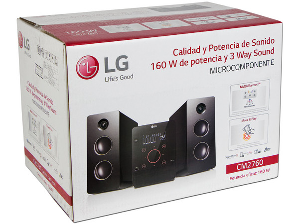 Micro componente LG CM-2760 con 160W de potencia, Bluetooth, USB.