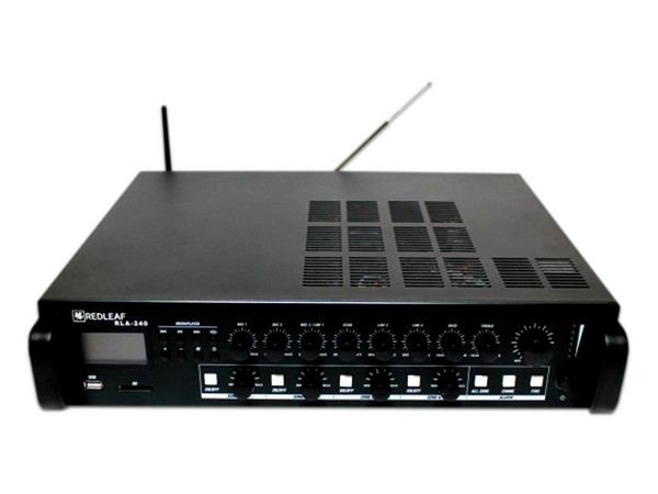 Amplificador Redleaf RLA-240, 240W, Color Negro.