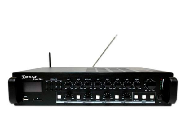 Amplificador Redleaf RLA-240, 240W, Color Negro.