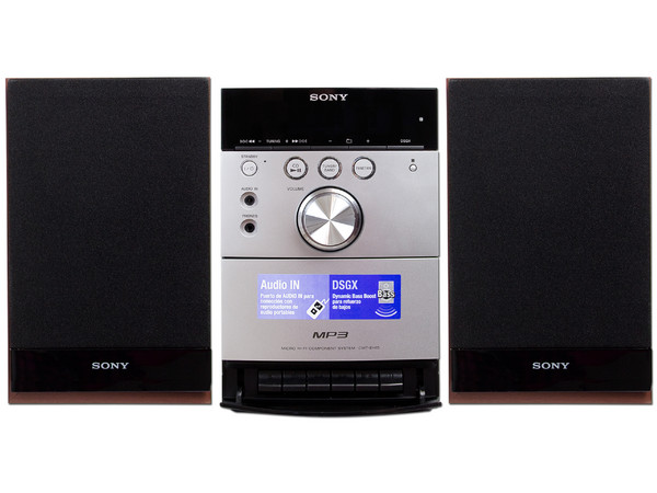 Micro Componente Sony, CD, MP3, Casette, Audio In, Radio, 10W RMS.