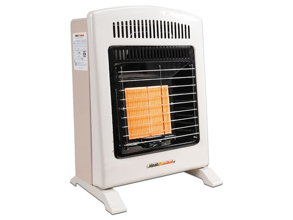 Calefactor De Gas Heat Wave HG2W LP, Hasta 2500W, 2 Niveles, Gas Natural o LP. Color Blanco.