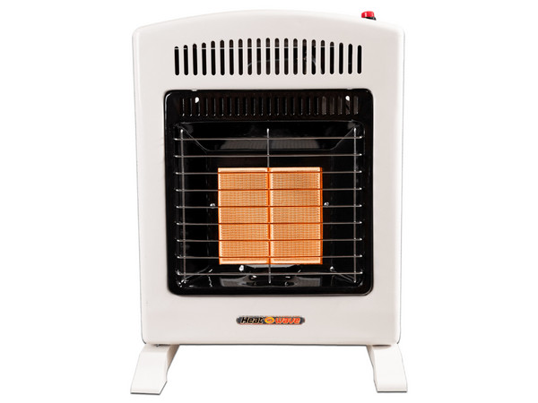 Calefactor De Gas Heat Wave HG2W LP, Hasta 2500W, 2 Niveles, Gas Natural o LP. Color Blanco.