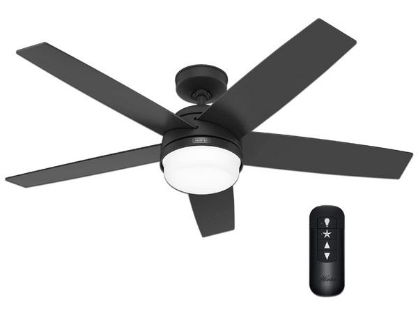Ventilador de Techo Hunter Asheville 52507, Luz LED, 5 Aspas, 52