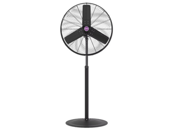 Ventilador de Pedestal Industrial Navia P30, 3 Aspas, 3 Velocidades, Color Negro.