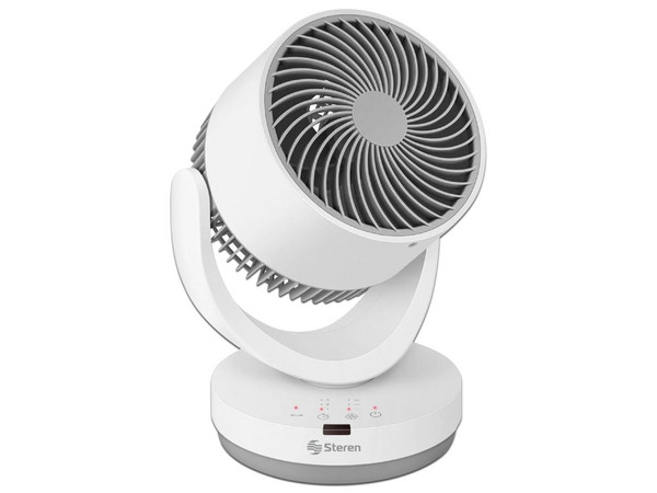 Ventilador de Escritorio Steren FAN-300 Oscilador Con Temporizador y Control Remoto. Color Blanco.
