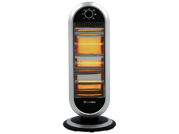 Calefactor TravelAire TAE1200Q de 1200W, Cuarzo, 110V, 3 Niveles. Color Negro.