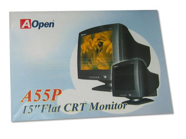 Monitor AOpen A55P de 15Pulg. CRT, Color Negro