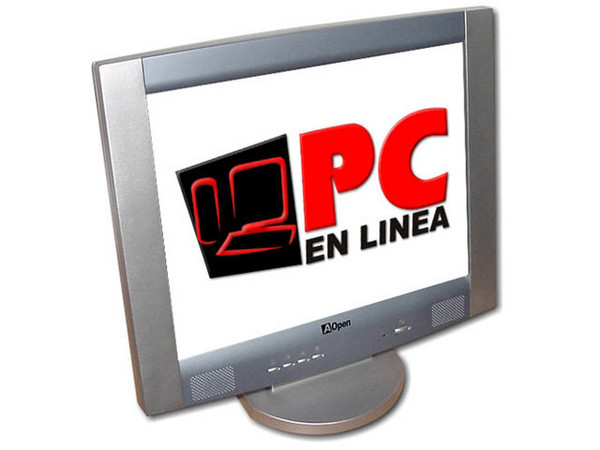 Monitor LCD AOpen de 15 Pulg. Color Gris con Azul
