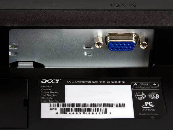 Monitor LCD Acer Widescreen de 18.5