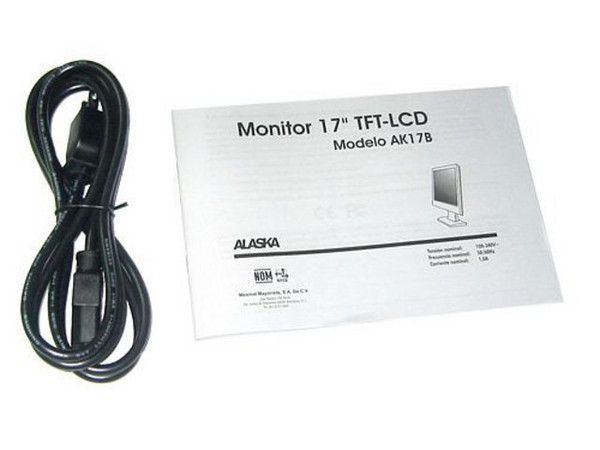 Monitor LCD Alaska AK17B de 17 Pulg. Color Negro