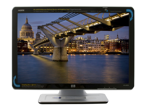 Monitor LCD HP Widescreen Modelo w2207h de 22