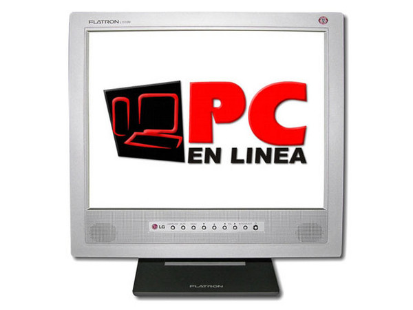 Monitor LCD LG de 15 Pulg. Color Plata/Negro con Bocinas