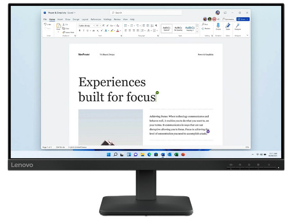 Monitor LED Lenovo L24-4e de 23.8