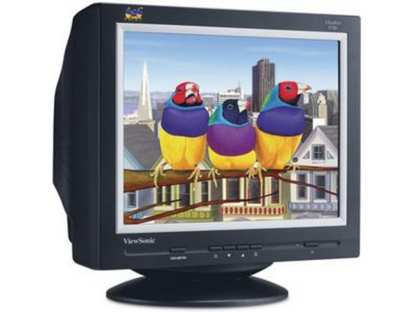 Monitor ViewSonic E70f+SB de 17pds, Color Negro/Plata